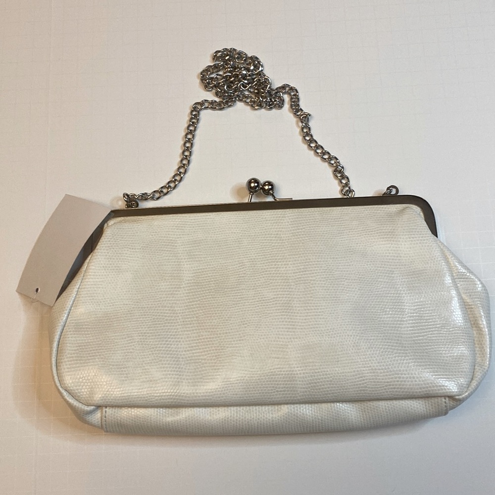 Vintage Y2K LED Light-Up Clutch – Off White & Silver – NWT